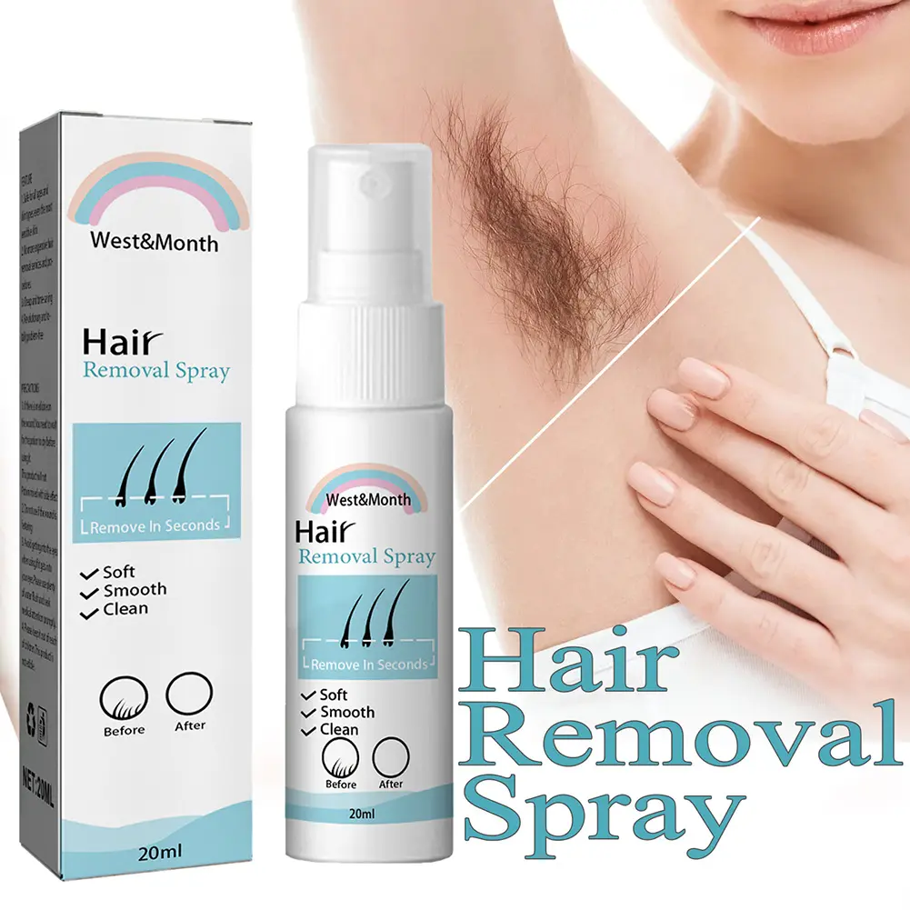 【COD】West & Month Hair Removal Spray Natural Gentle Hair Removal Underarm Body Spray Painless, Rapid Hair Removal And Non-irritating Spray