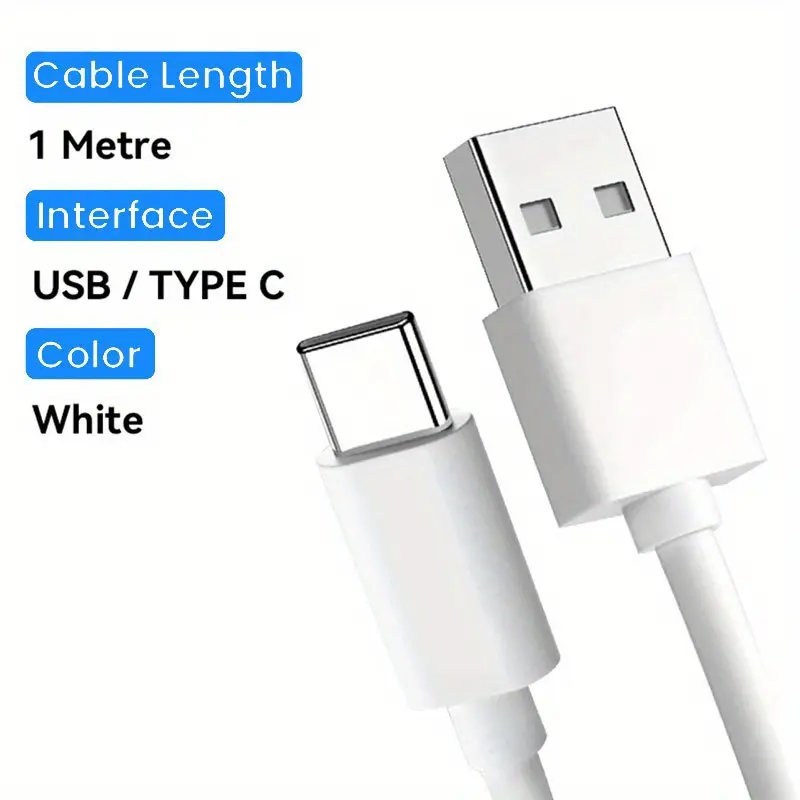 2pcs Type-C to USB Cables - Durable PVC Universal Charging Cables, ≤36V Operating Voltage, Compatible with Computers, Laptops, Smartphones, and More