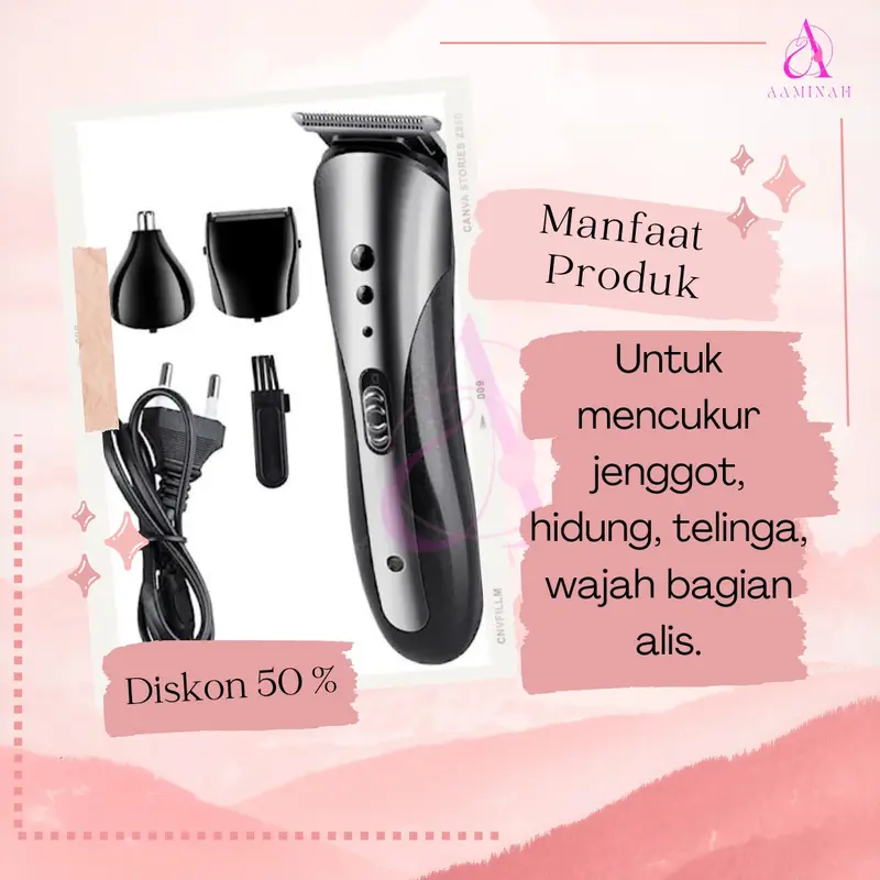 Kemei 1407 Alat Cukur Rambut Kumis Jenggot Elektrik 2