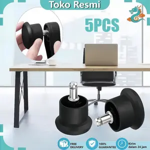 5Pcs Glyder Tancap Kaki Kursi Kantor Pengganti Roda Untuk Roda Kursi Kantor Fixed Stationary Castors Roda Kursi Kantor Stabil