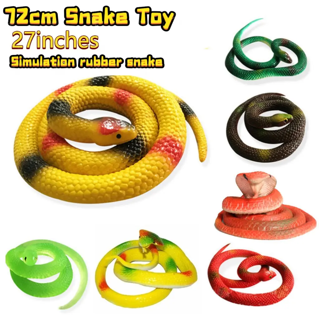 27‘’ rubber snake toys Tricky/spoof toy Creative toys - TikTok Shop ...