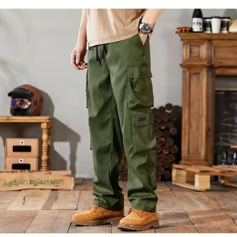 Men's Spring Summer Cargo Pants - Vintage Loose Fit Straight Leg Tactical Work Pants |   Lightweight Durable & Trendy Streetwear |   Big Size