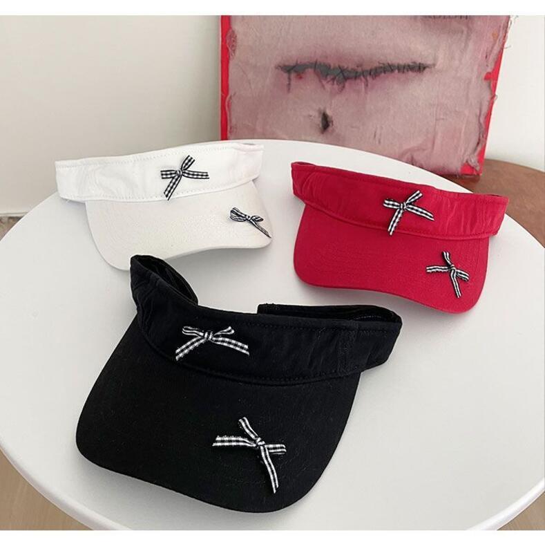 Product Introduction of Original bow top hat, sun protection hat, children's cute sports sun shading tennis hat 5