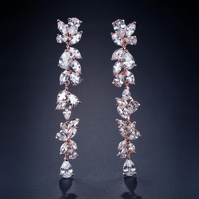 Product Introduction of Bông Tai Tua Rua, Rakol, Phong Cách Châu Âu Và Mỹ, Lớp Hoàn Thiện Sang Trọng Lối Vào, Bông Tai Dài, Dành Cho Nữ, Dát Zircon 3A, Bông Tai Dễ Phối Đồ Thích Hợp Cho Cô Dâu 42