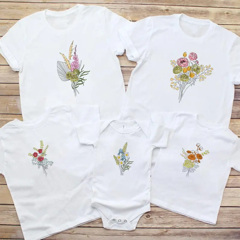 Colorful Wild Flower Pattern Heat Transfer Sticker, HTV Hot Transfer Vinyl Decals, Pocket Size Patches for DIY Crafts and Clothing Decorations 5