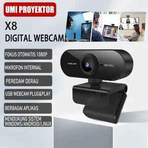 Webcam Laptop Full HD 1080P With Microphone USB 360 Degree Rotation Conference Camera