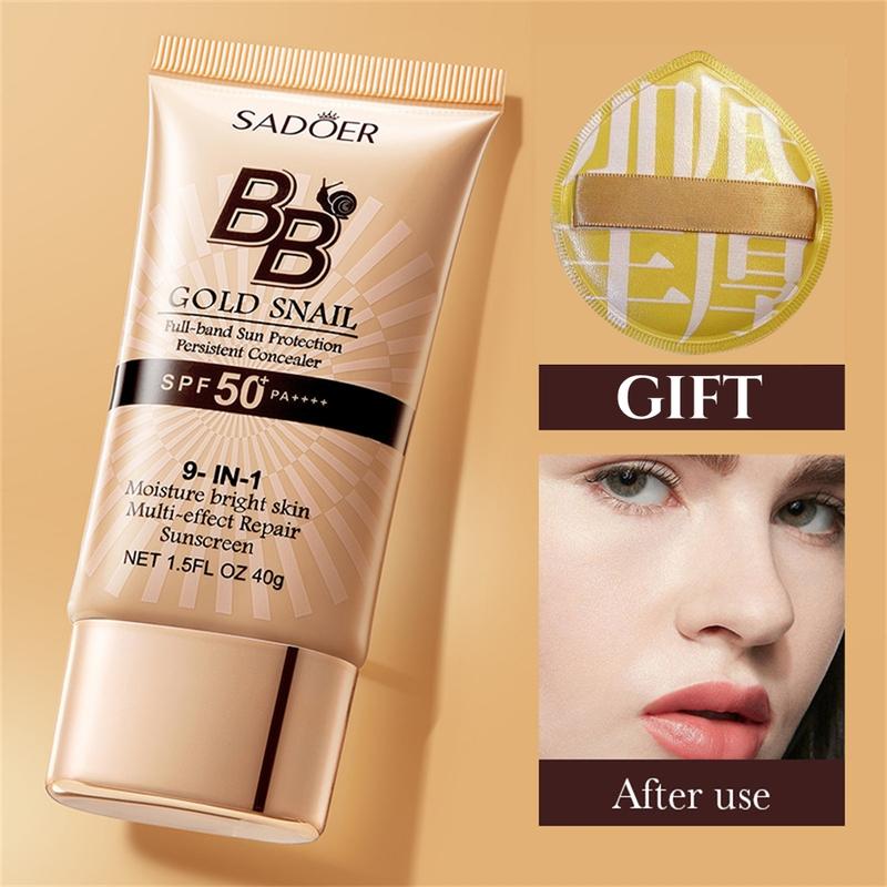 SADOER Sunscreen SPF50+PA+++ Sending powder puffs Moisturizing - TikTok ...