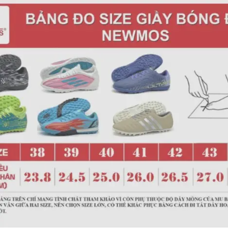[TẶNG TẤT]Giày Đá Bóng, Giày Đá Bóng Người Lớn NEWMOS NEO SENSE - Siêu ngầu - Siêu nhẹ 6
