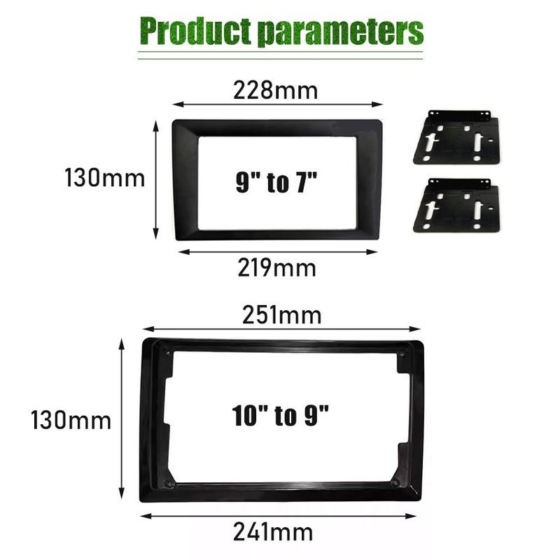 Frame Universal Head Unit Android Adapter Konverter 10 Inch ke 9 Inch / 9 Inch ke 7 Inch untuk Modifikasi Navigasi Mobil 1