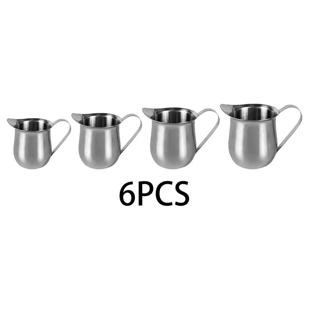 6x Milk Pitcher Creamer Dispenser Coffee Milk Mug Pitcher Creamer Cup Milk Creamer Pitcher Jug for Office Bar Teahouse Sauces
