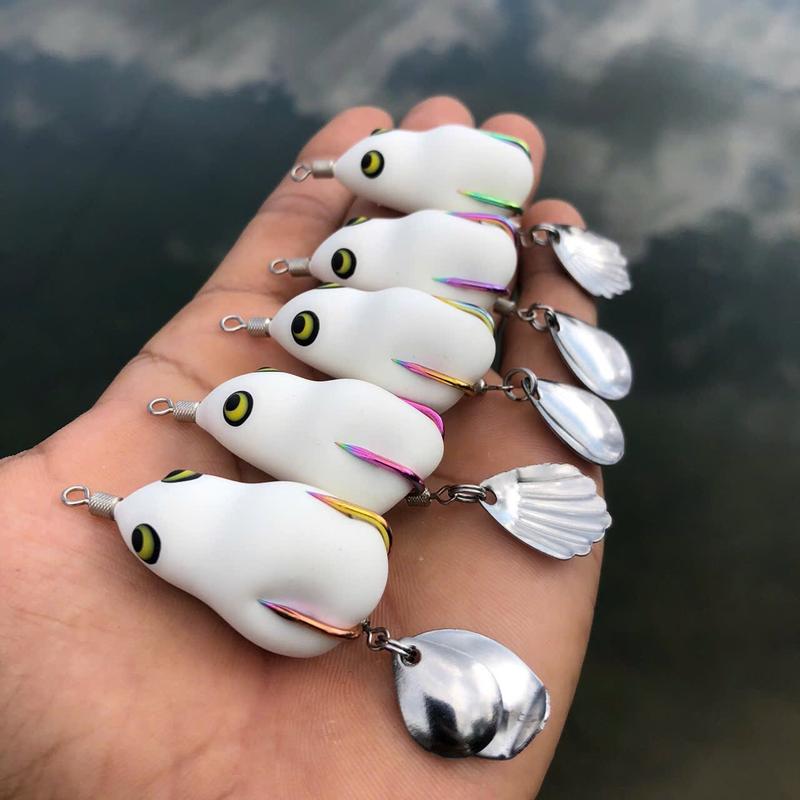 [N THỦ LURE] Nhái hơi F1pro size 7G 10G 1+2 thìa lưỡi titan dài 3.8cm(mua 2 tặng 1,mua 1 tặng body)mồi câu lure fishing câu bắt cá lóc Đi Câu Câu Cá Cao Su 3