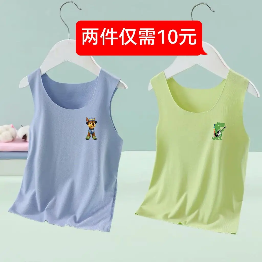 Áo Vest Trẻ Em, Thoải Mái, Liền Mạch, Cảm Giác Băng, Cơ Sở Trên Cùng, Thoáng Khí, Đồ Ngủ Cho Em Bé, Màu Trái Cây, Siêu Mỏng, Không Tay, Thời Trang, Dễ Phối Đồ, Cá Tính