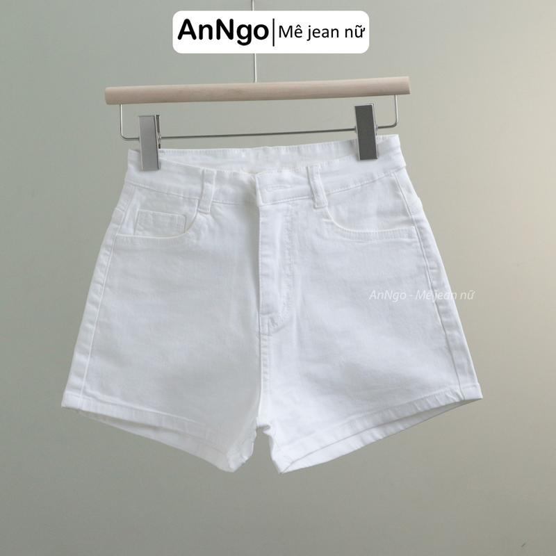 Quần short jean nữ co giãn lai kiểu chất jean cotton dày dặn Anngo - AT488 5