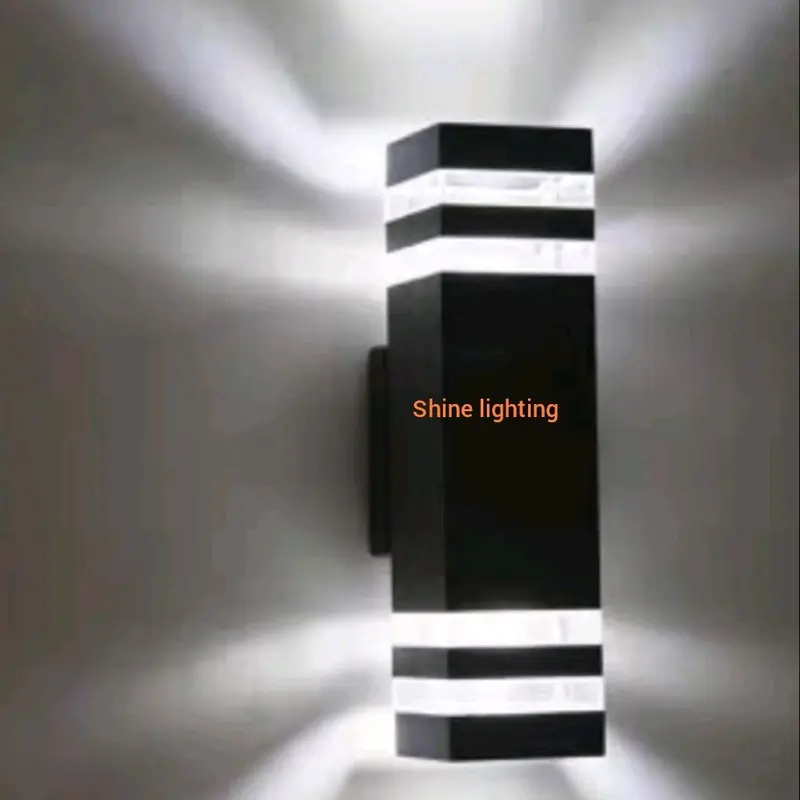 Lampu dinding minimalis indoor outdoor waterproof teras cafe restoran E27 hitam 2