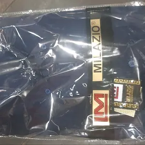 Kemeja Polos Pria Lengan Panjang MILAZIO Katun - Size M - Baju, Putih, Hitam, Distro, Slimfit, Casual, Kondangan, Kerja, Formal Kantor