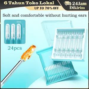 24Pcs Portable Korek Kuping Lem Pembersih Telinga Pembersih Kotoran Earwax Earpick