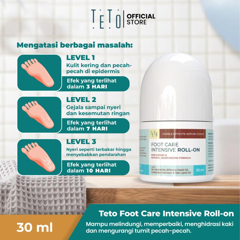 TeTo Foot Care Intensive Roll On 30ml - Perawatan Kaki Terbaik Kering Hand Tangan 5