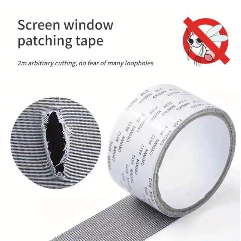 1Roll Self-Adhesive Window Screen Mosquito Net Repair Tape Window Screen Net Paste Anti-Mosquito Door And Window Strong Tape