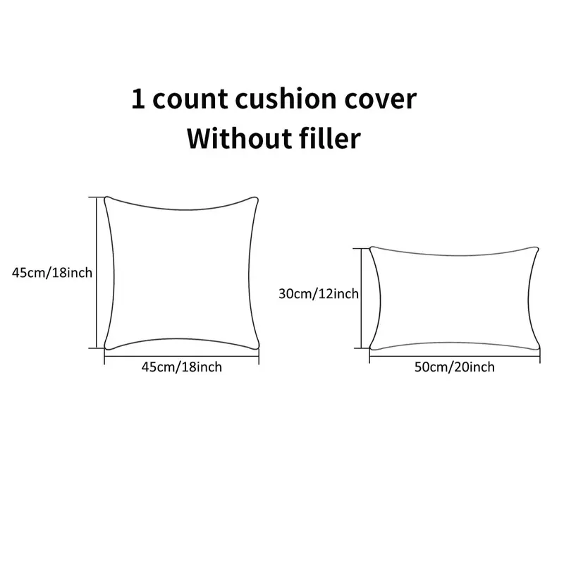Geometric Pattern Cushion Cover, 1 Count Boho Style Throw Pillow Cover without Pillow Core, Square Pillowcase for Home Sofa & Bed 1