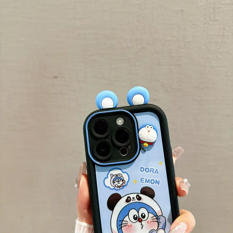 iPhone Spark Case   Compatible For iPhone 11 XR 15 13 14 12 Pro Max 7 8 Plus X Xs Max Ponsel Silikon 3750 panda Doraemon case Cover Casing Silicone 4