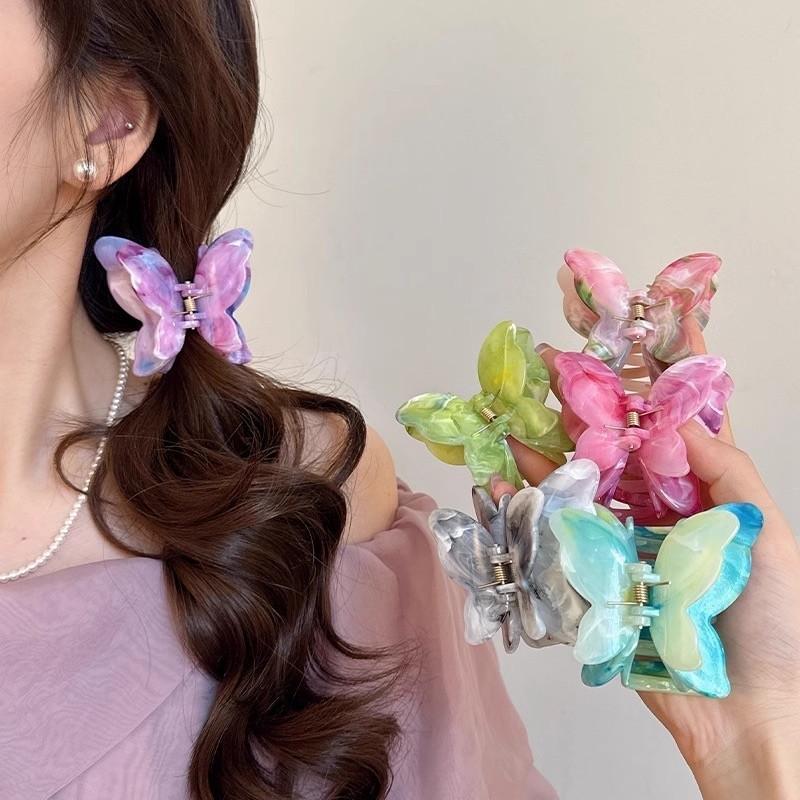 Product Introduction of ED - 6.5CM JEPITAN RAMBUT BUTTERFLY MARBLE FASHION KOREAN PREMIUM / JEDAI KUPU KUPU GLOSSY DOUBLE WINGS 2