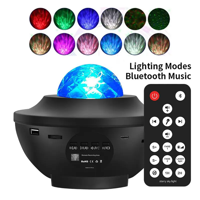 [ƯU ĐÃI LIVE] Đèn STARRY Chiếu Bầu Trời Sao GALAXY Trang Trí Decor Phòng, Làm Đèn Ngủ, Có Loa Bluetooth, Điều Khiển Từ Xa 8