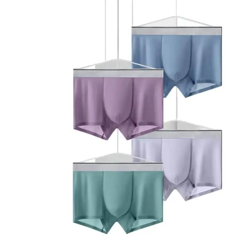 COMBO 4 TẶNG 1 QUẦN SỊP BOXER THUN LẠNH NAM ( Mã QL06 ) Quần Boxer Menswear boxers/trunks đan chéo sip quầnlót quần  boxer