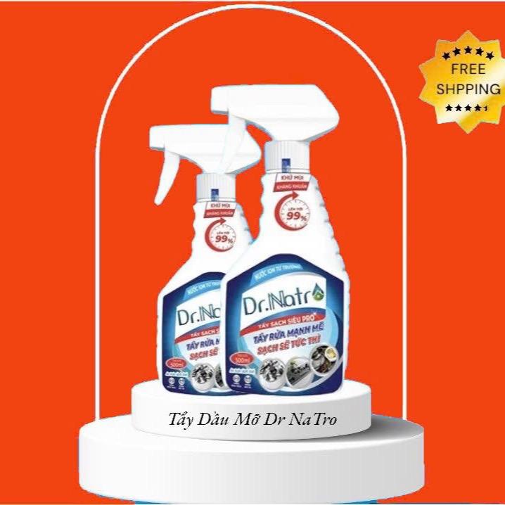 Nước tẩy đa năng Dr Natro tẩy sạch siêu pro, làm sạch mọi vết bẩn 500 ml Dr.Natro tay dau mobep chaixittay  cancan
