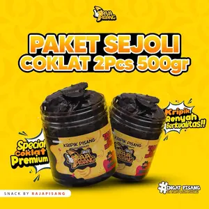Paket Sejoli Kripik Pisang Coklat Lumer 2 pcs 500gr Raja Pisang