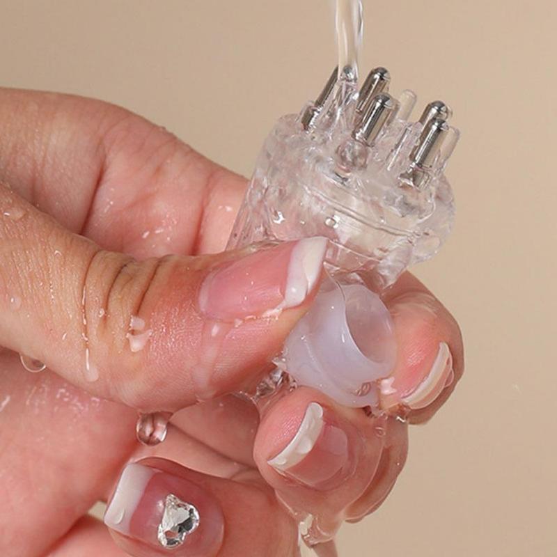 Scalp Applicator Comb, 1 Count Mini Portable Head Essential Oil Roller Ball Massage Comb, Hair Fixing Liquid Guide Comb 6