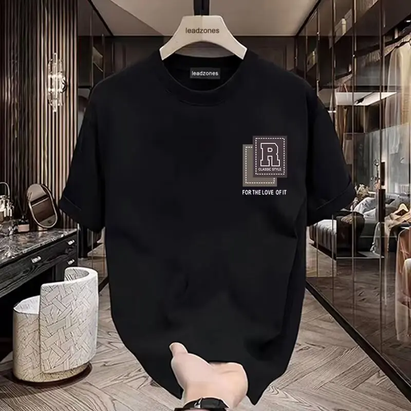 INS Tide brand letter print short sleeve male thin T-shirts for men summer ins tide male loose brand top