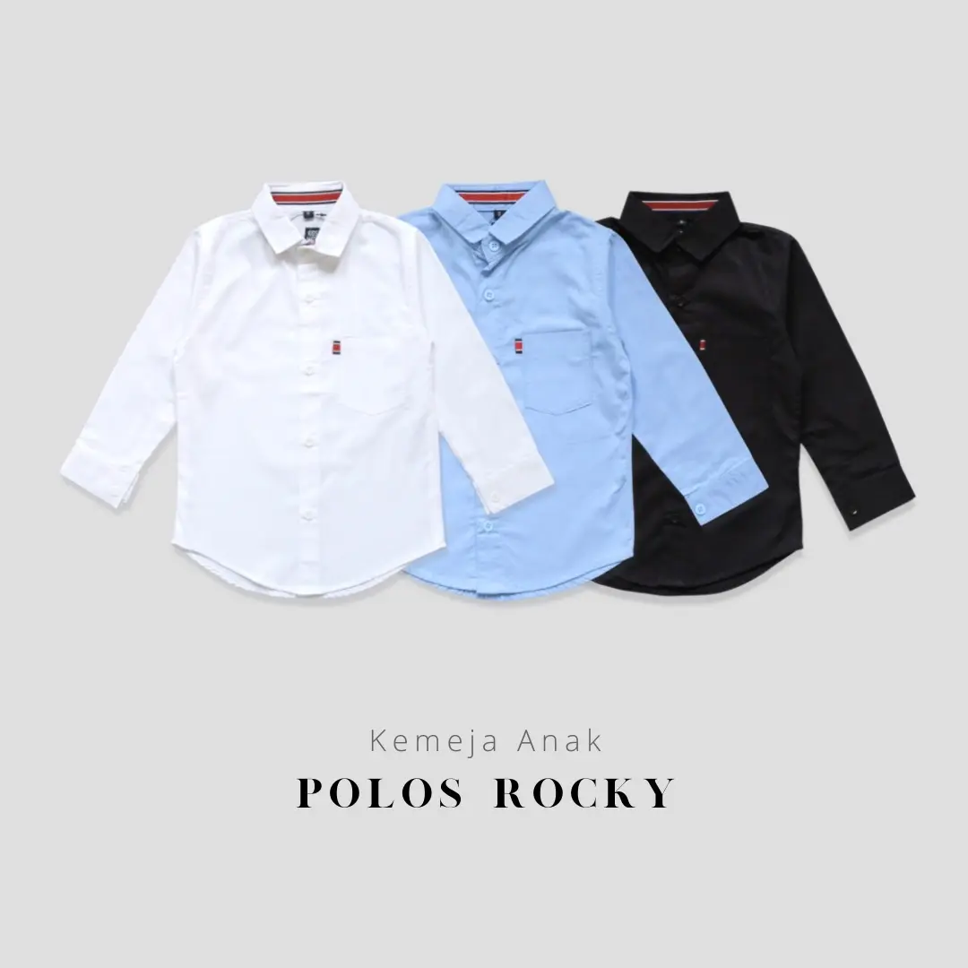 Kemeja Panjang Polos Anak Rocky