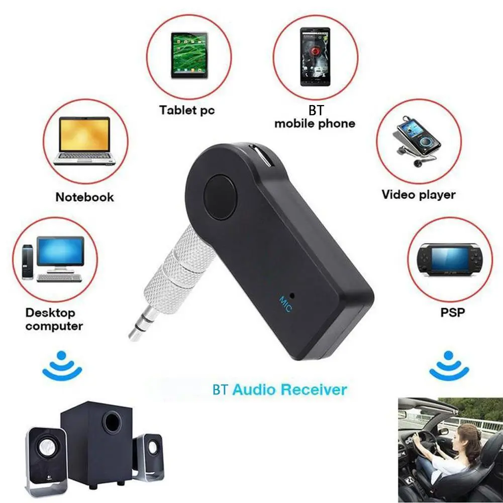 Bluetooth Receiver 3.5mm AUX Car Bluetooth Audio Receiver Play And Speaker Plug Adapter N8N2