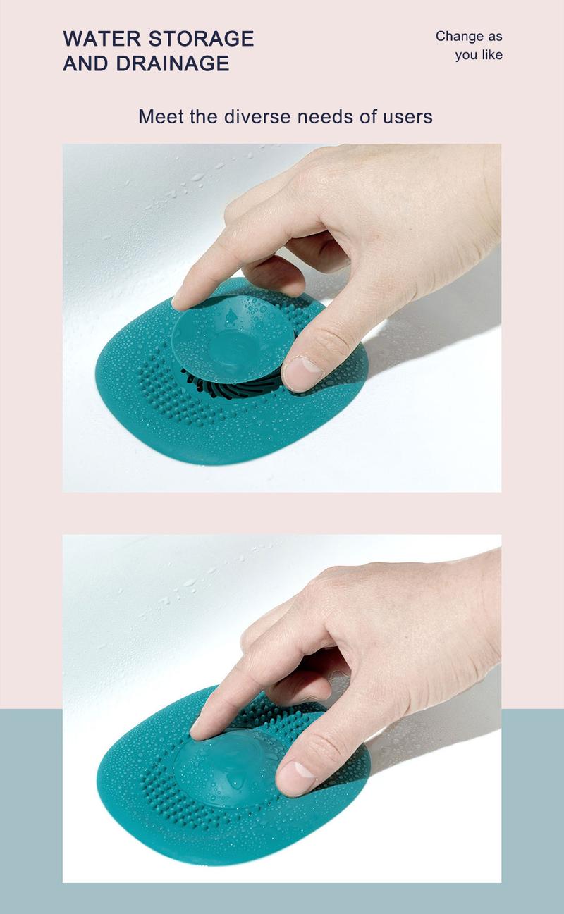 Product Introduction of Silicone Kitchen Sink Plug Shower Filter Drain Cover Stopper Sink Strainer Drainer Floor Drain Hair Catcher Bathroom Accessorie 4