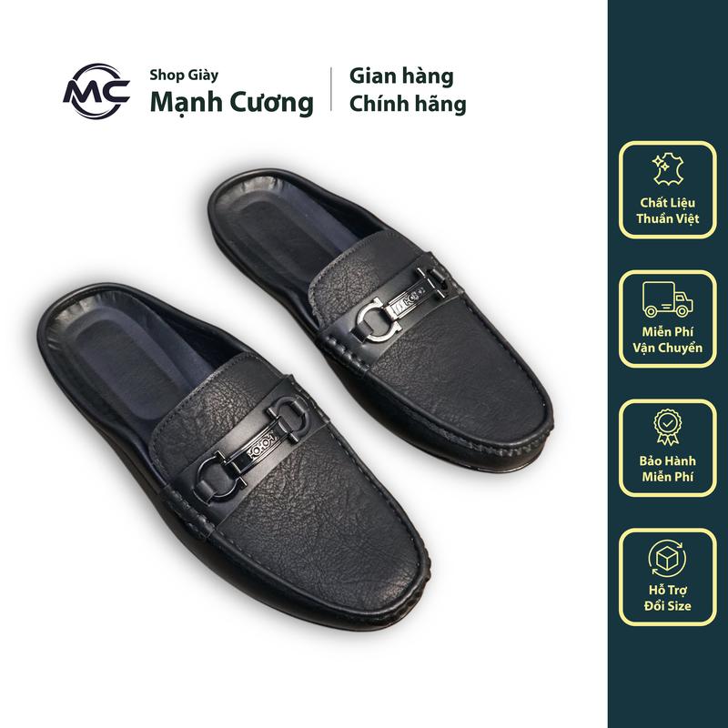 Giày Sục Dép Sục Nam Basic Siêu Sales 2025 Sang Trọng - Da Mềm Đế Khâu Chỉ Chắc Chắn Shoes Đế Bằng DéP