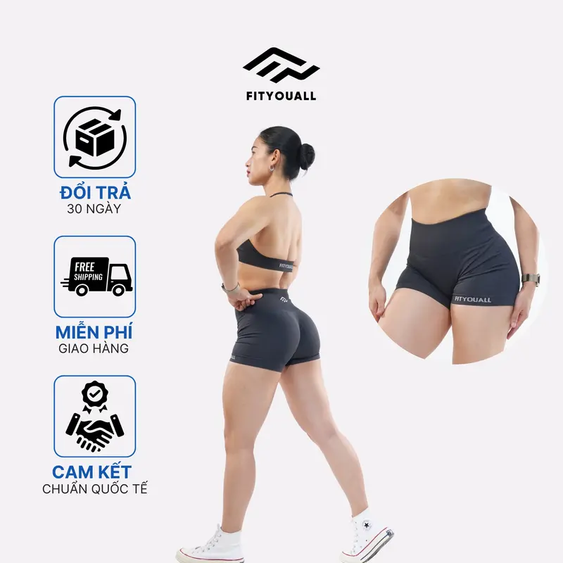 Quần ngắn tập Gym thể thao nữ thiết kế riêng cho phụ nữ Việt FitYouAll - EmpowHer Seamless Collection 5