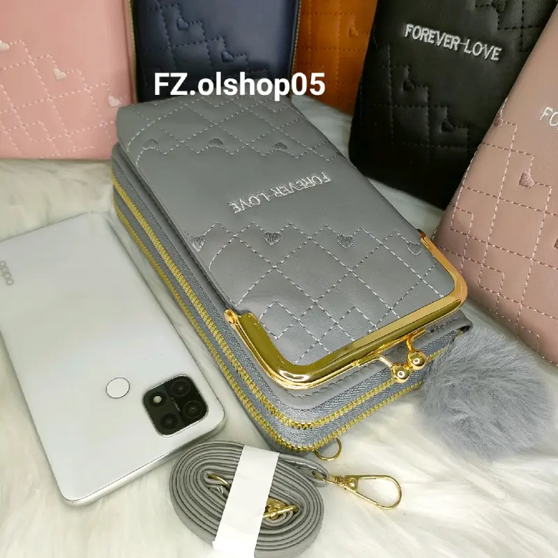 DOMPET BEHEL HP SLEMPANG / DOMPET BORDIR WANITA PREMIUM Dompet Kartu Kulit 7