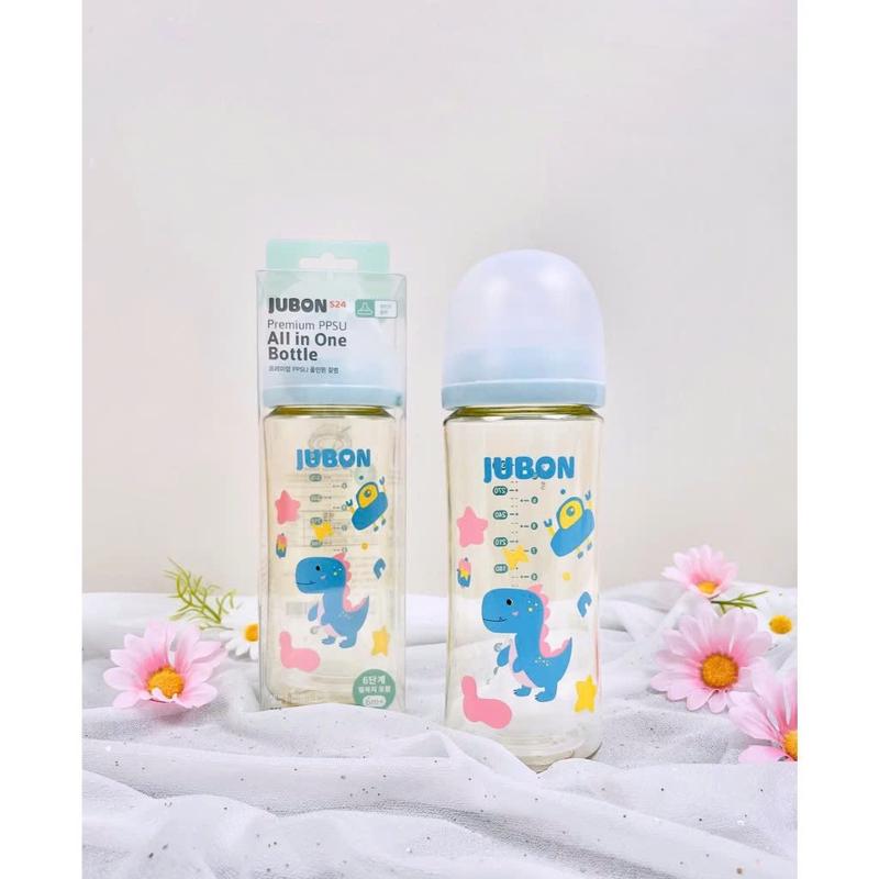 Bình sữa cho bé sơ sinh jubon PPSU nhiều họa tiết xinh xắn size 90ml 120ml 180ml 240ml và 300ml