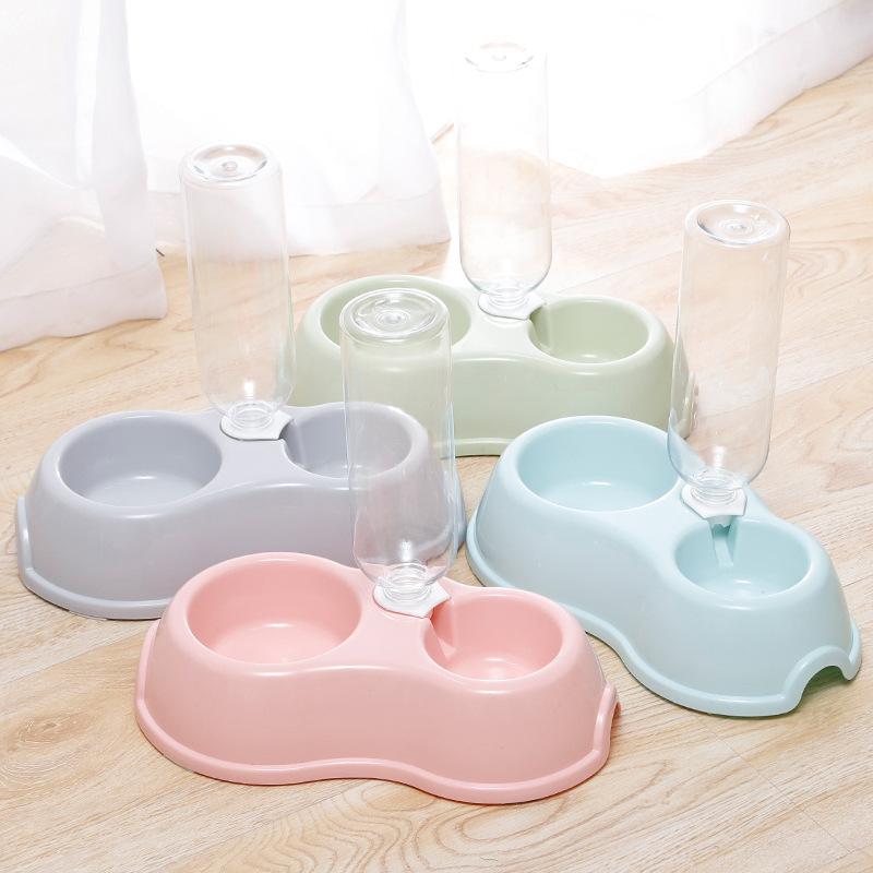 Bát cho chó mèo, Bát đôi đựng thức ăn và nước uống cho chó mèo, chất liệu nhựa cao cấp 4