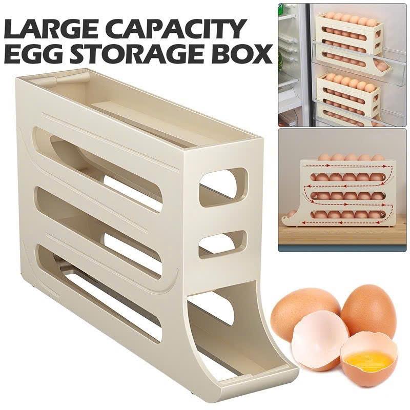 Khay đựng trứng, hộp đựng trứng 4 tầng tự lăn giúp tiết kiệm không gian 5