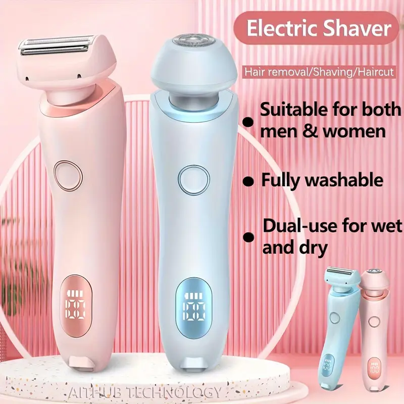 Electric Women's Shaver, 1 Count USB Rechargeable Washable Hair Removal Tool with Accessories, Wet and Dry Use Hair Removal Machine for Full Body Hair Removal 5