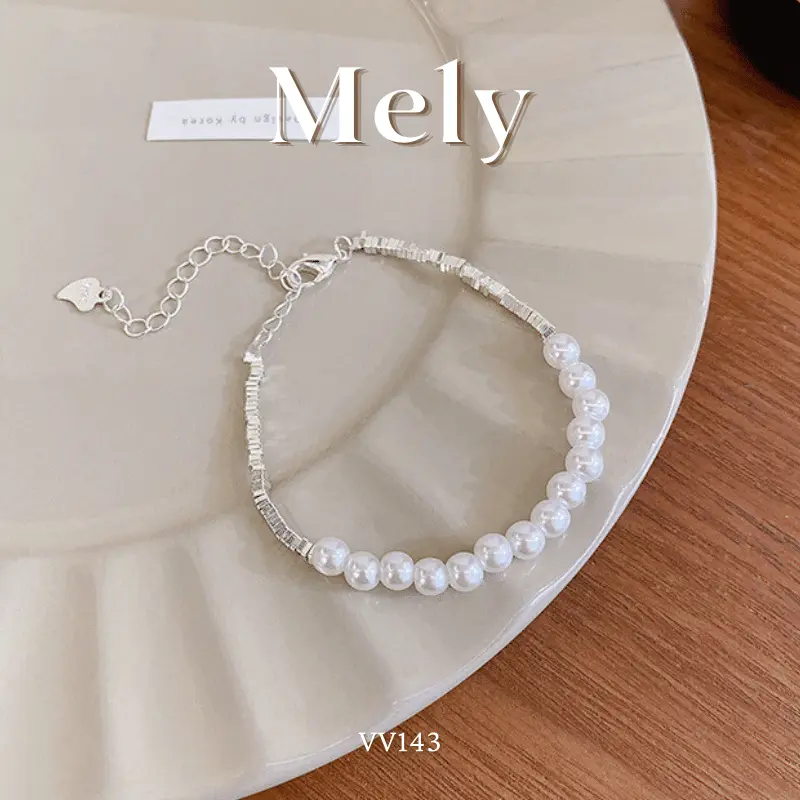 Vòng tay nữ ngọc trai nhân tạo cho nữ phong cách Retro Hàn Quốc - Mely VV143