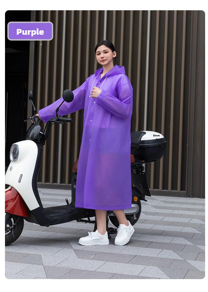 Product Introduction of Adult men's and women's fashion waterproof EVA raincoat outdoor portable one-piece raincoat 14