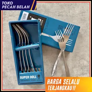 Garpu makan stainless steel Super Doll Ori 401 @6pcs