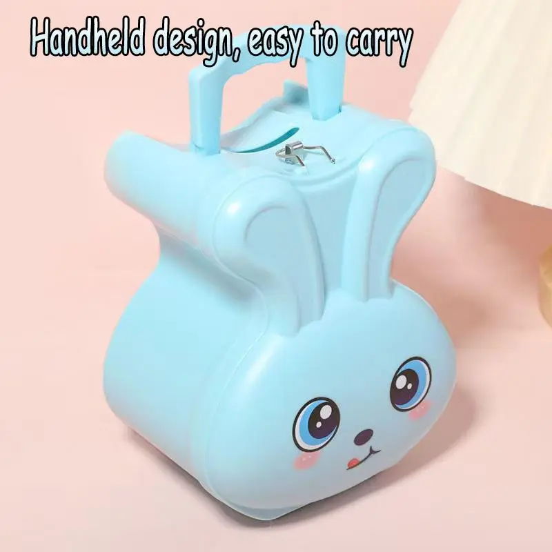 Cute Rabbit Design Piggy Bank, 1 Count Large Capacity Portable Piggy Bank, Cartoon Love Rabbit Piggy Bank for Home Office School Bedroom Decor 5