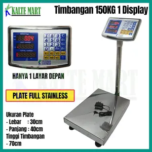 Timbangan Duduk Digital 150kg Stainless Timbangan Plate  Stainless 150kg Timbangan Stainless 150kg