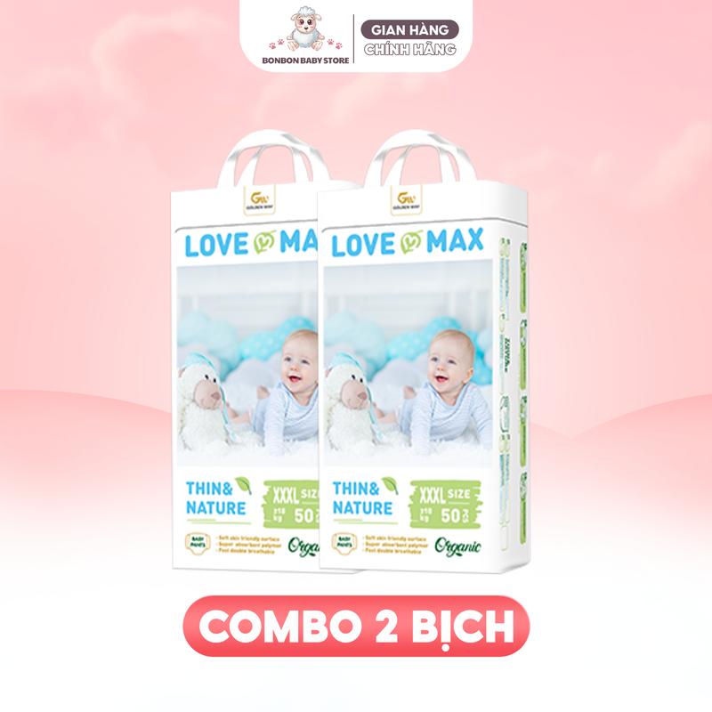 COMBO 2 Bịch LOVE MAX Tã Bỉm Dán Quần Cho Bé