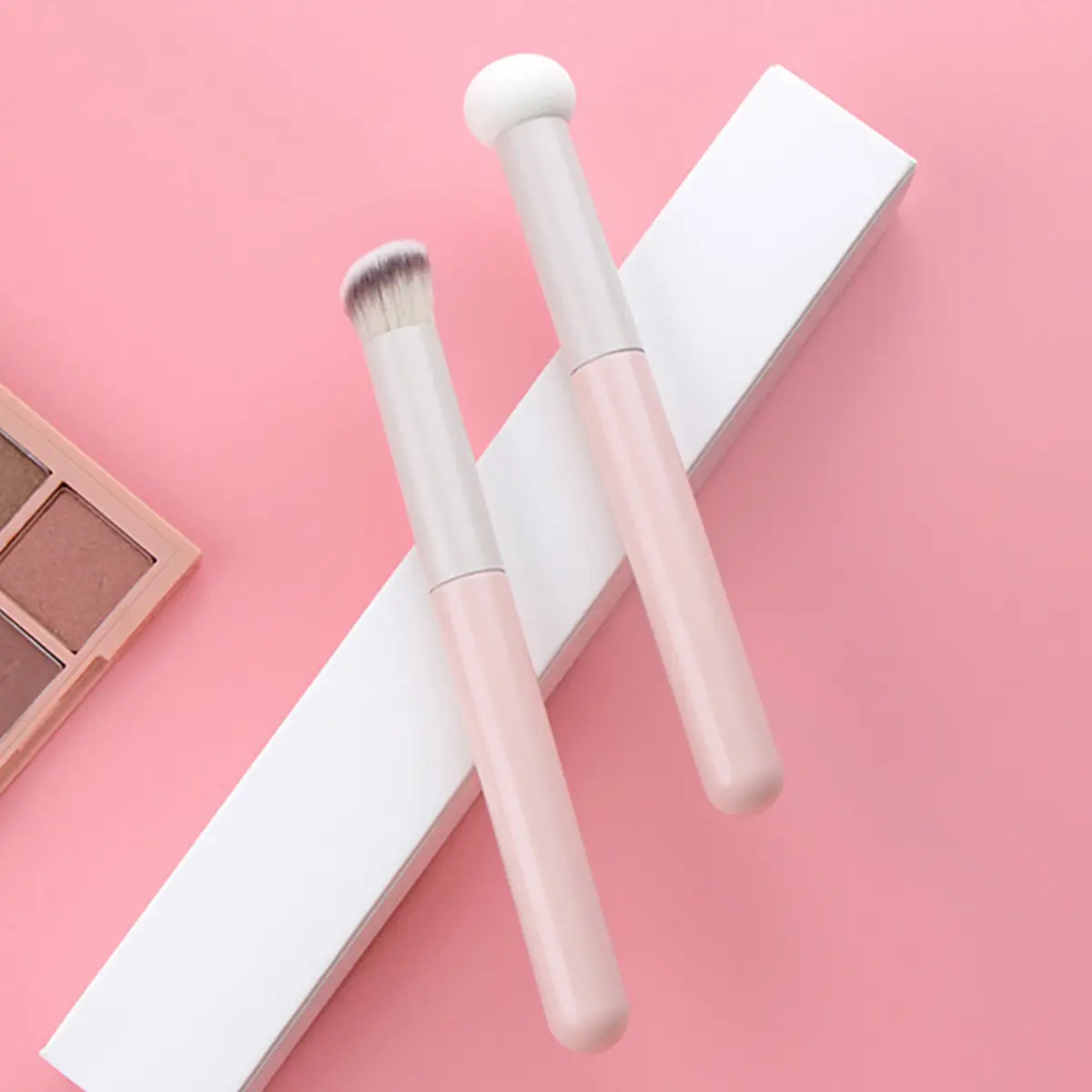 270S Concealer Brush Pink Handle Small Sponge Concealer Makeup Brush Acne Contour Brush Beauty Tool Highlight Brush