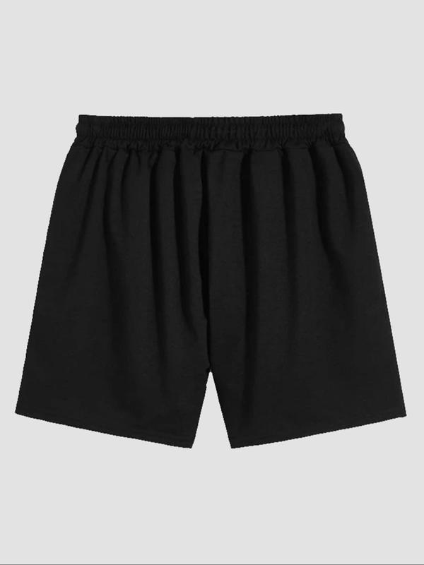 Men's Playing Card Print Drawstring Waist Shorts, Summer Clothes, Casual Regular Fit Pocket Track Shorts For Summer, Men's Bottoms For Daily Wear, Menswear 1
