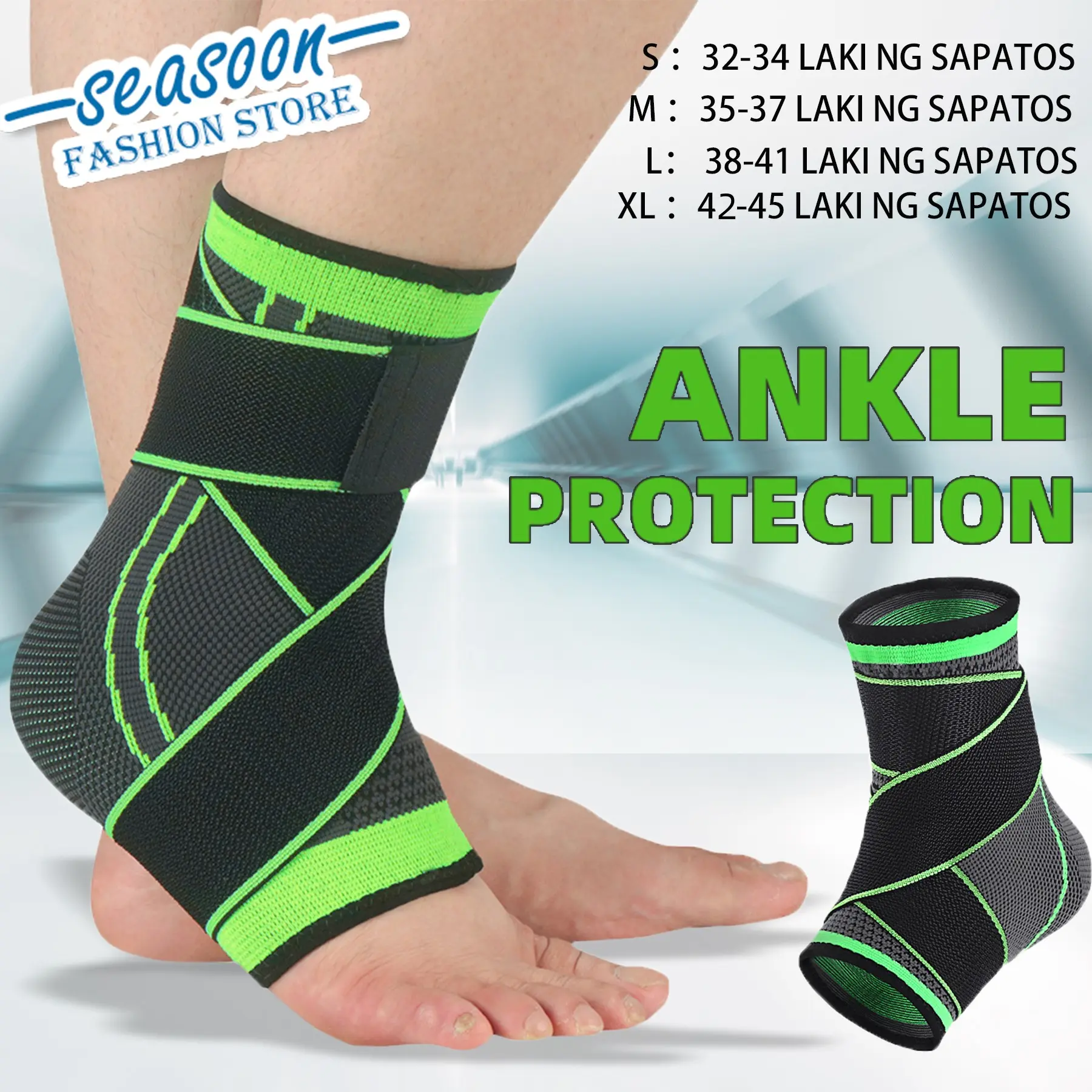 [seasoon] Sports Ankle Protection Elastic Nylon Warm Breathable Fixed Ankle Protector